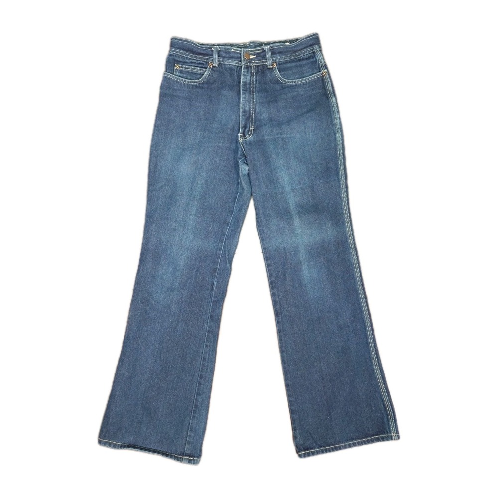 Vintage L'avion Flare Leg High Waisted Blue Jeans Size 32M Womens 30×30